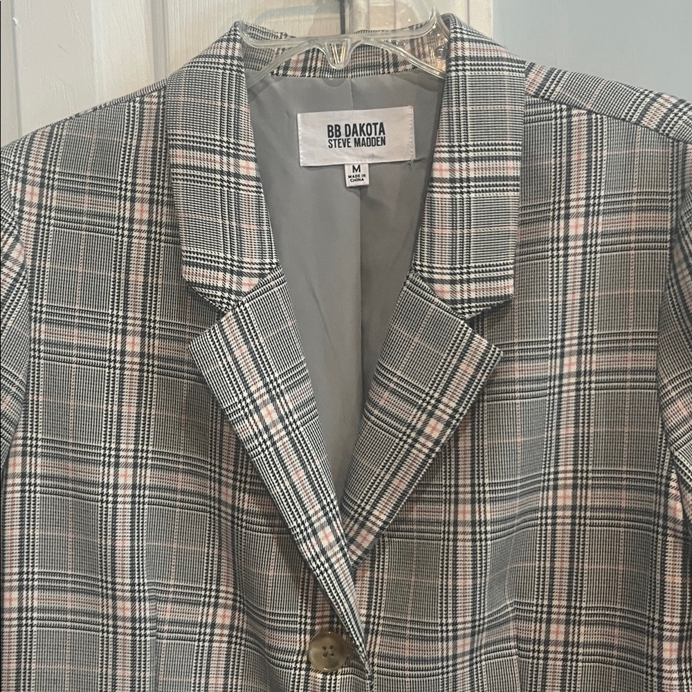 BD Dakota x Steve Madden Plaid Behavior Longline Blazer Size Medium - Picture 6 of 11